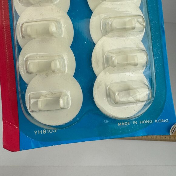 Vtg Sealed Baby 2 Prong Outlet Covers Plastic Hong Kong 12 in Pack White Prop - Picture 10 of 12